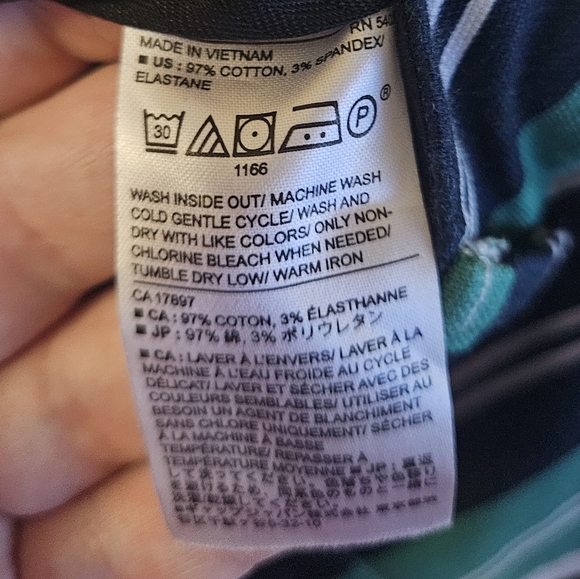 Banana Republic Outlet Cotton Blend Women's Size 4 Striped Shorts - Picture 4 of 4